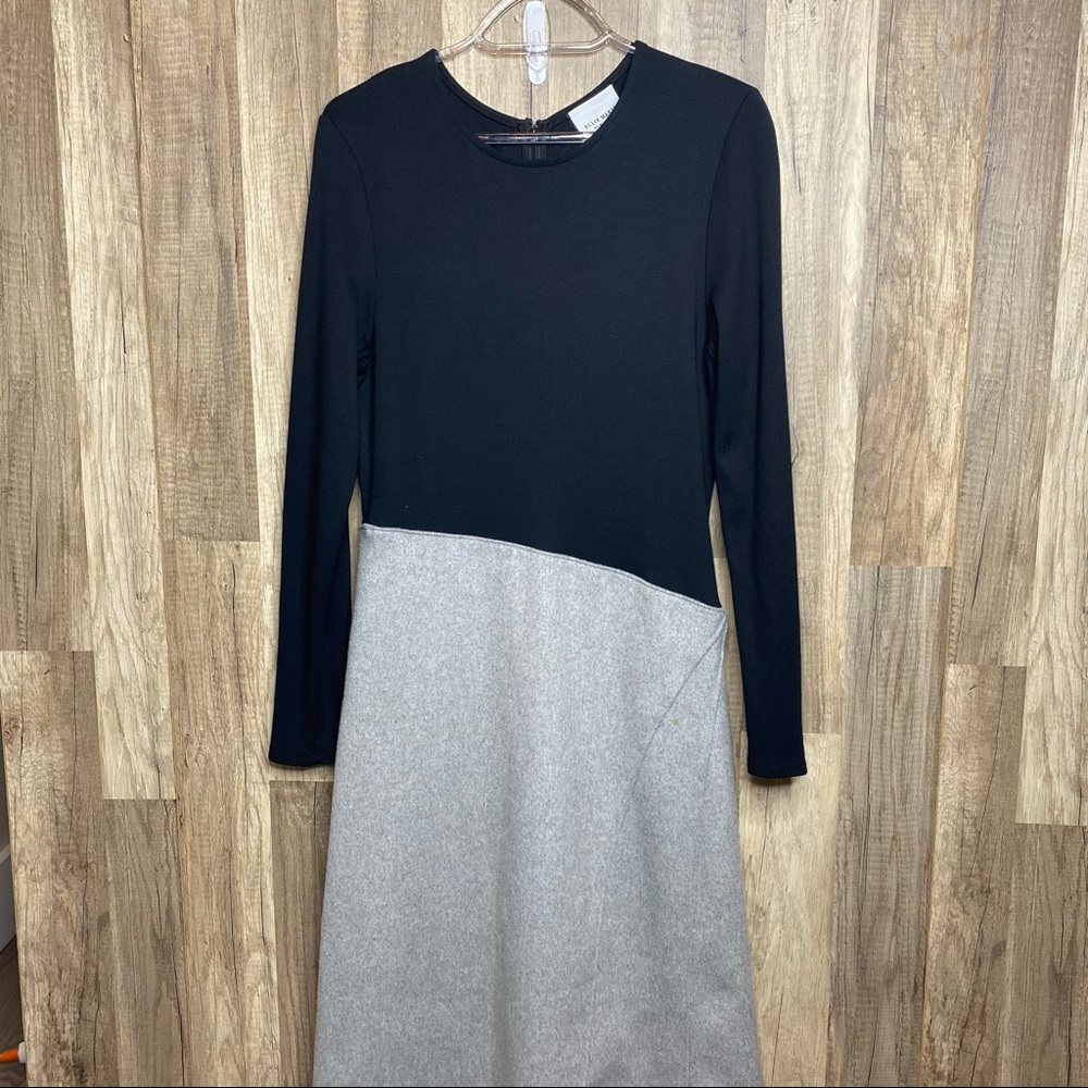 Ellie Major Gray and Black Wool Dress S